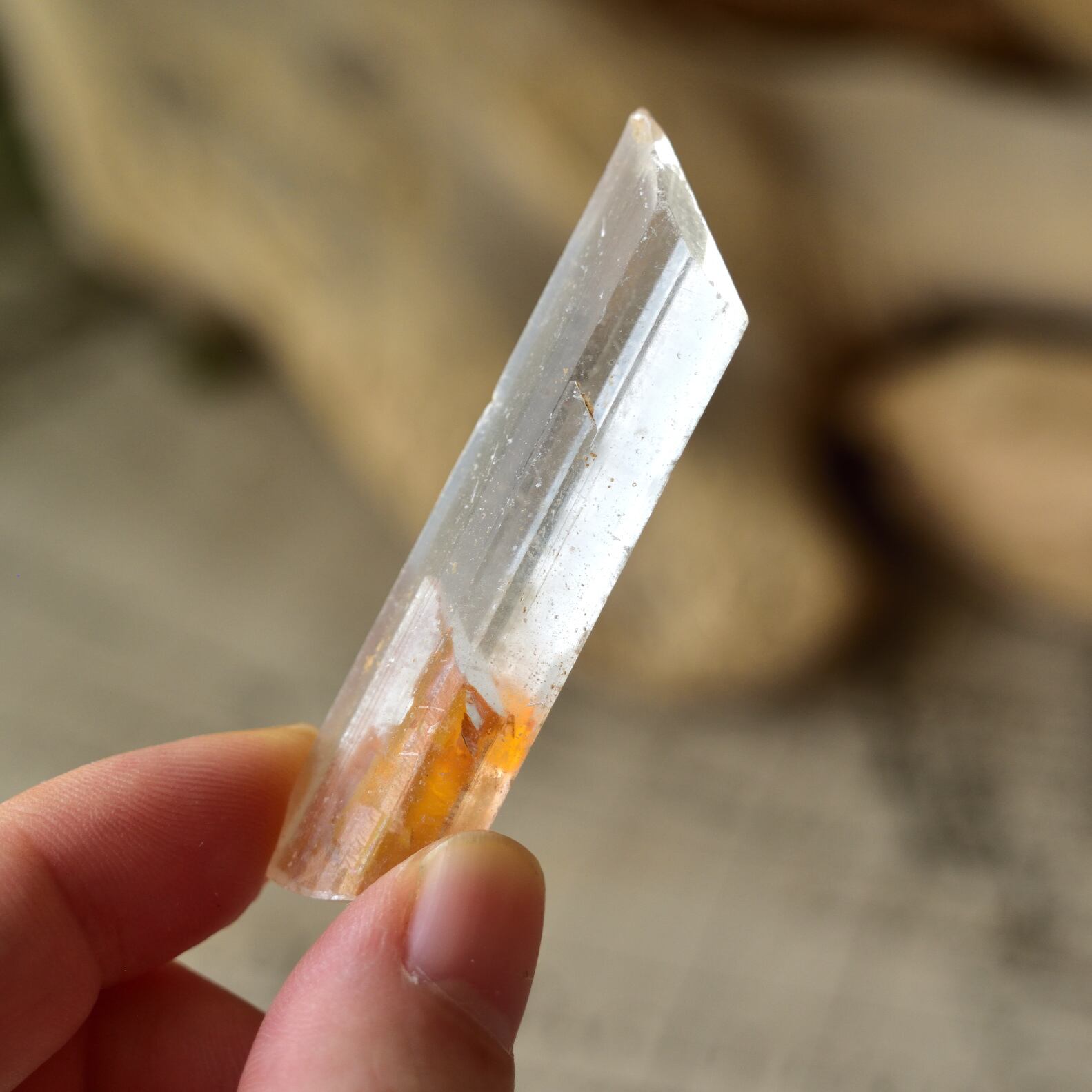 セレナイト・ブレード ゴールドジプサム 中国貴州省産 11g/ 鉱物・結晶