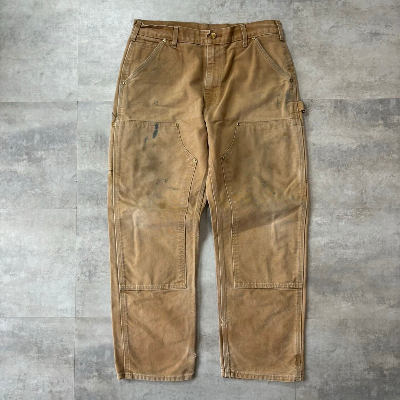 実寸32l27》Carhartt ダブルニー ダック生地 ペインターパンツ
