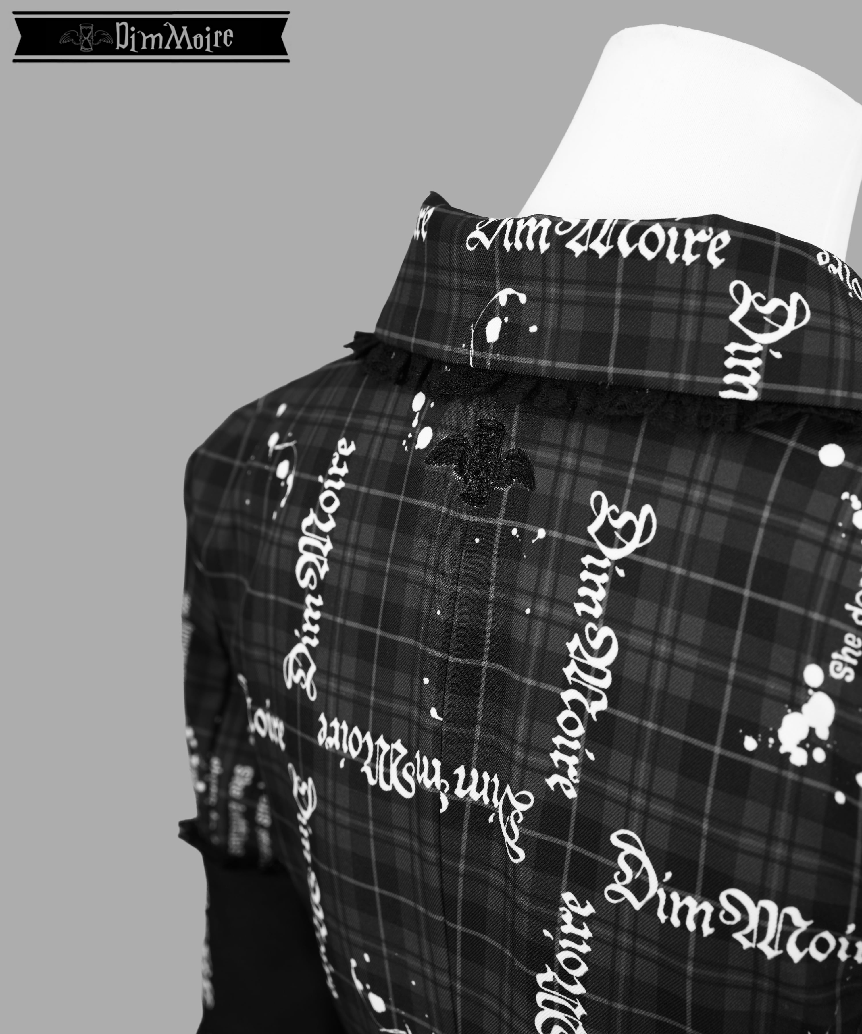 【新品】魅了のバックリボンジャケット Black チェック【タグ付き】 魅了のバックリボンジャケット【Blackチェック】 | DimMoire