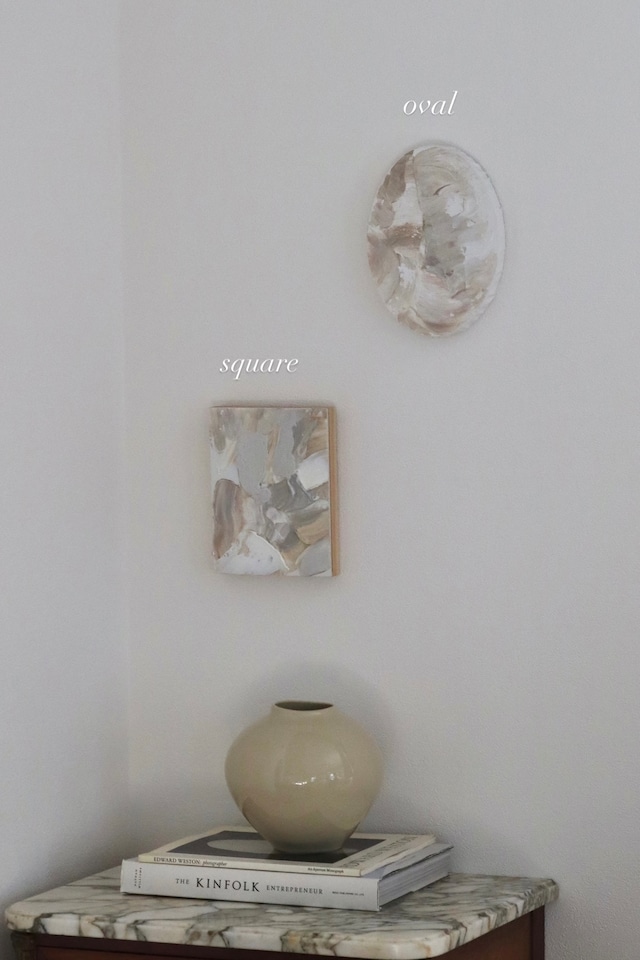 No title(oval, square)・テクスチャーアート