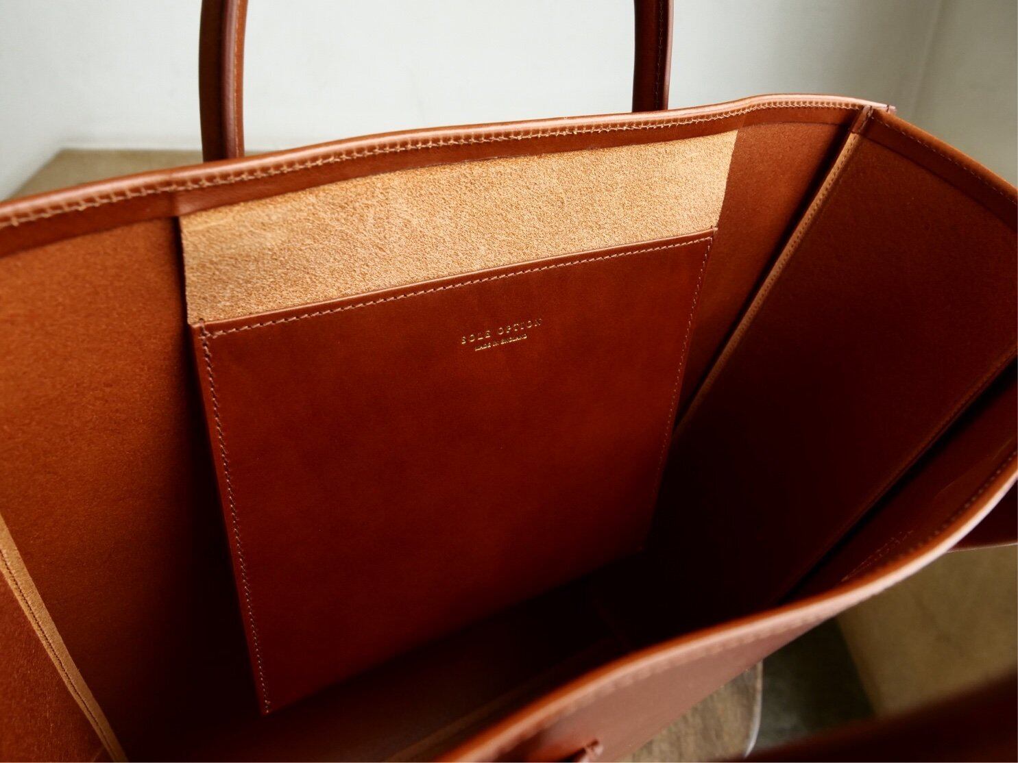 SOLE OPTION】KEW / BROWN / Leather Tote Large | UNION WORKS ONLINE