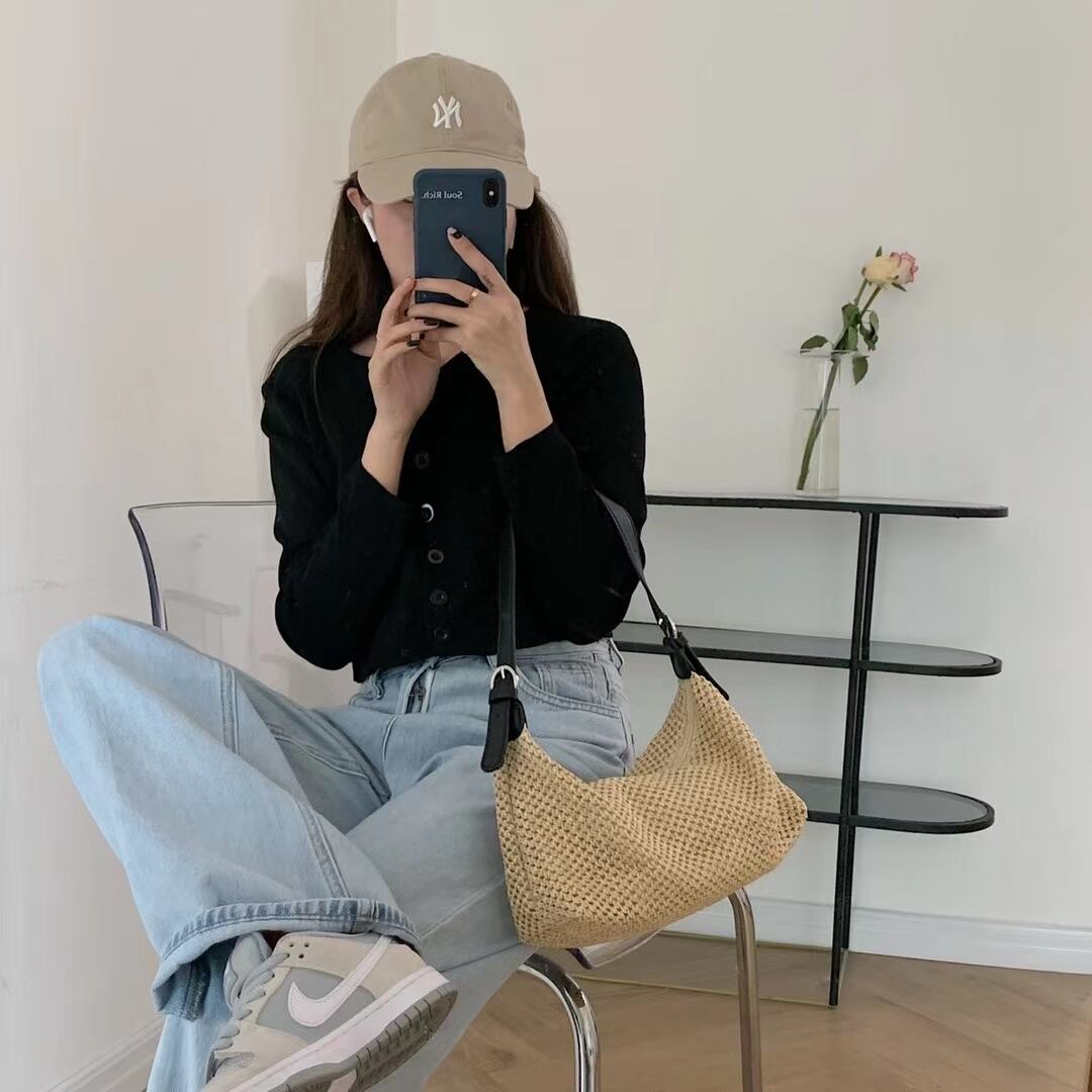 異素材切り替えハンドバッグ　AS145-1872