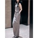 Sleeveless long skirt setup　000709