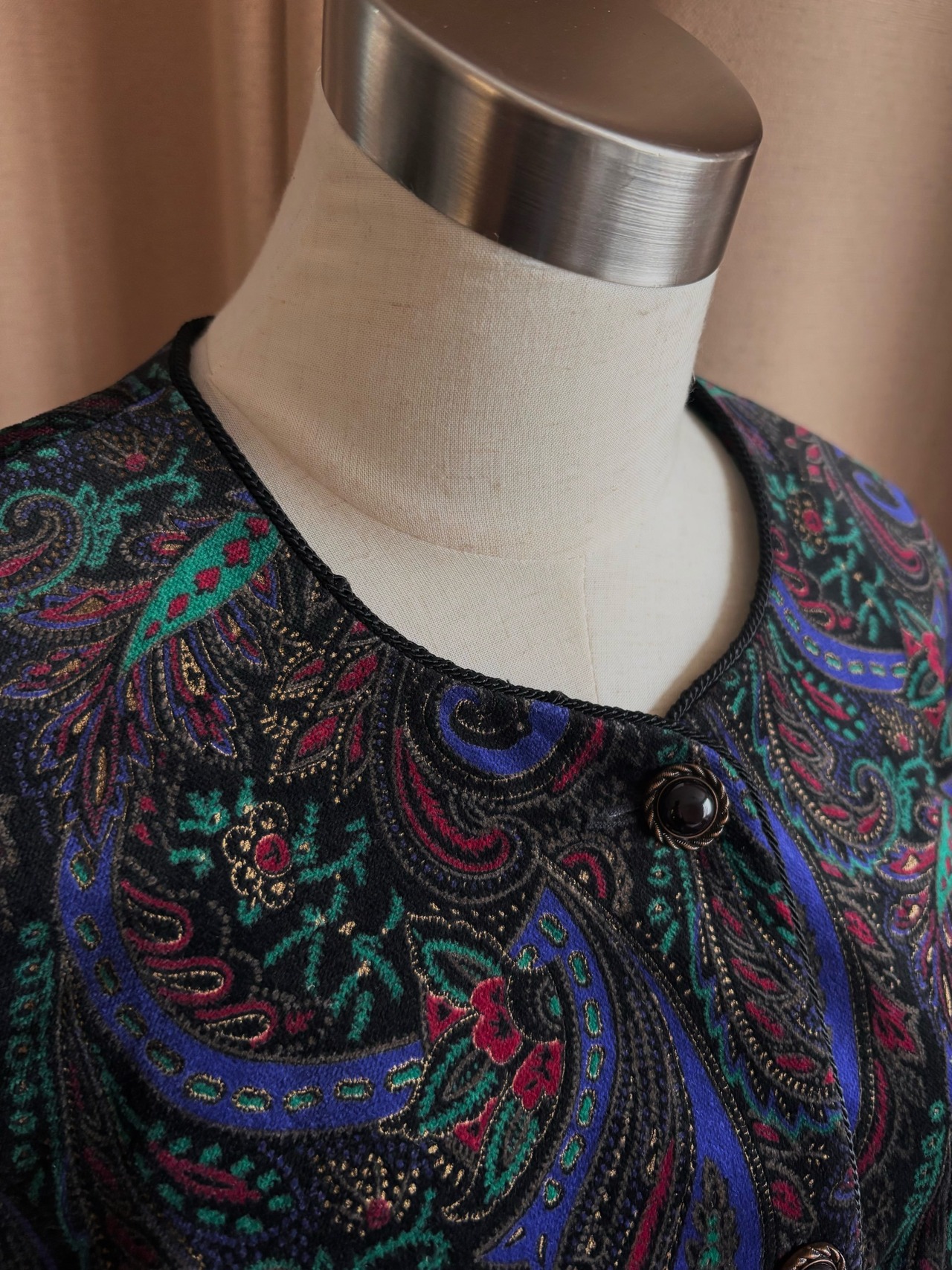 MADE IN CANADA paisley velour jacket-5045-10