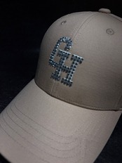【gift hat/ギフトハット オリジナル】ラインストーン/Rhinestone クラシックロゴ GH ベージュ