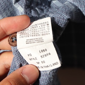 美品 M 00年 青 パッカーウェアシャツ Patagonia パタゴニア puckerware shirt ブルー チェック