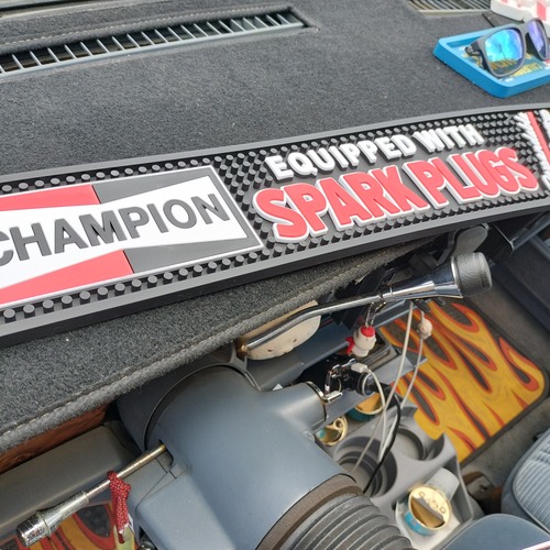 BARマット◆Champion/チャンピオン◆アメリカン雑貨　ラバーマット　ガレージ