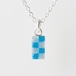 CHECK cyan & aqua - necklace -