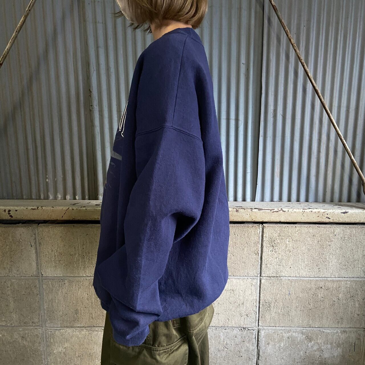 90年代 MERCERSBURG カレッジロゴプリント スウェットシャツ メンズL