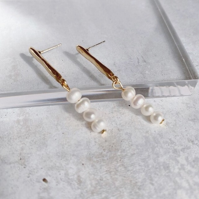 fresh pearl metal pierce / earring