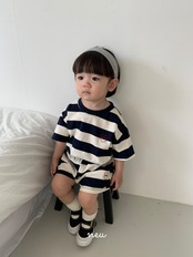 【取寄/韓国直送】Neu 26/SM ビックストライプTシャツ|夏服|韓国子供服