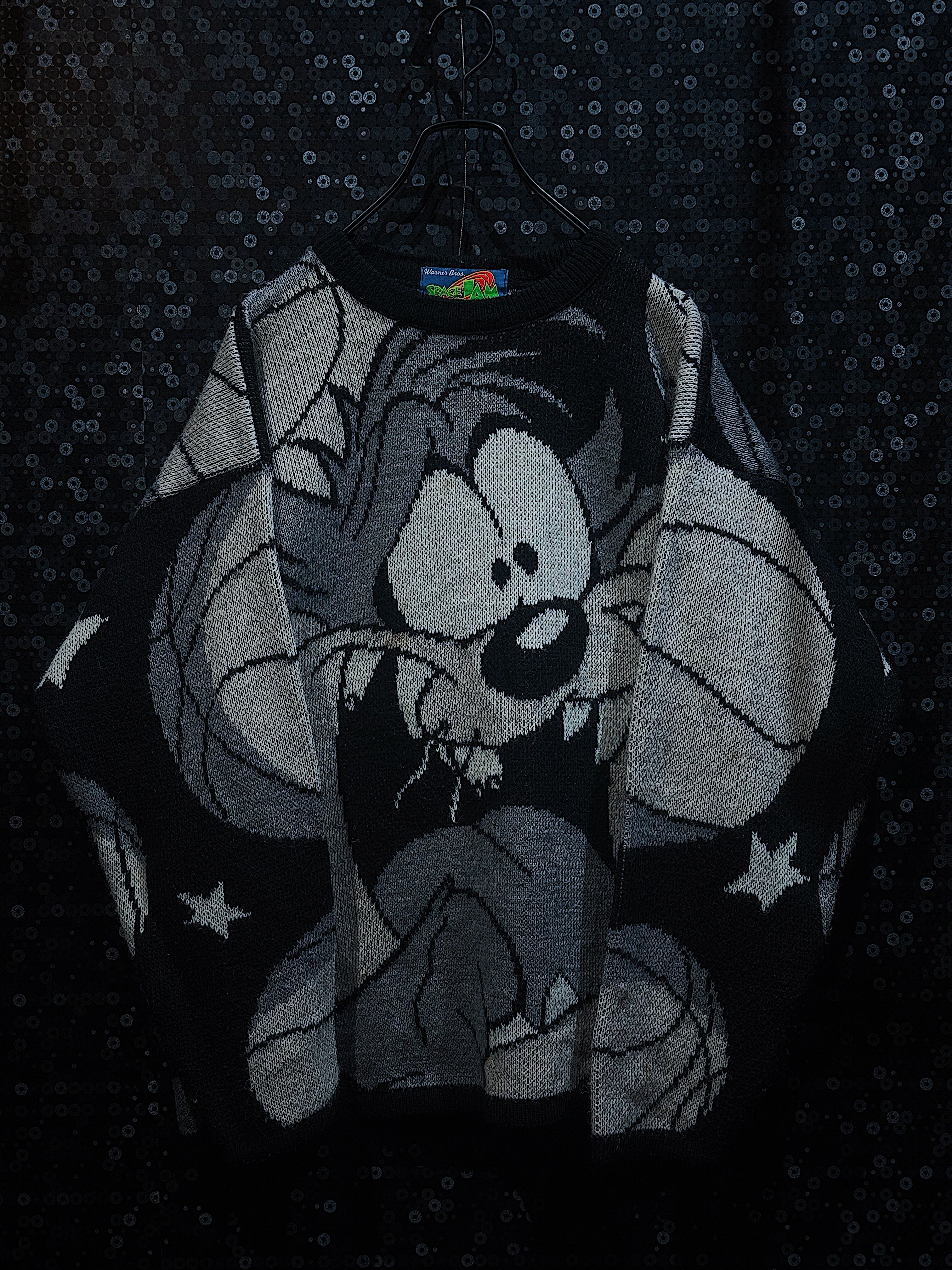 "Looney Tunes"vintage space jam tasmanian devil over size Knit