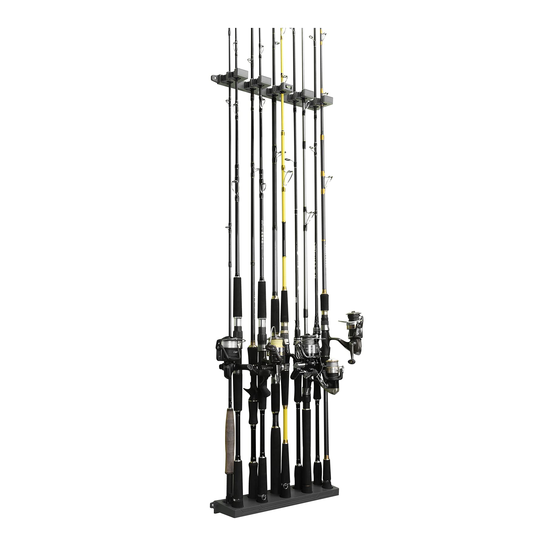 【努力特価】Booms Fishing WV4 ロッドスタンド壁掛式 釣り竿収納 10本用 ロッドホルダー 省スペース 竿立て 4カラー