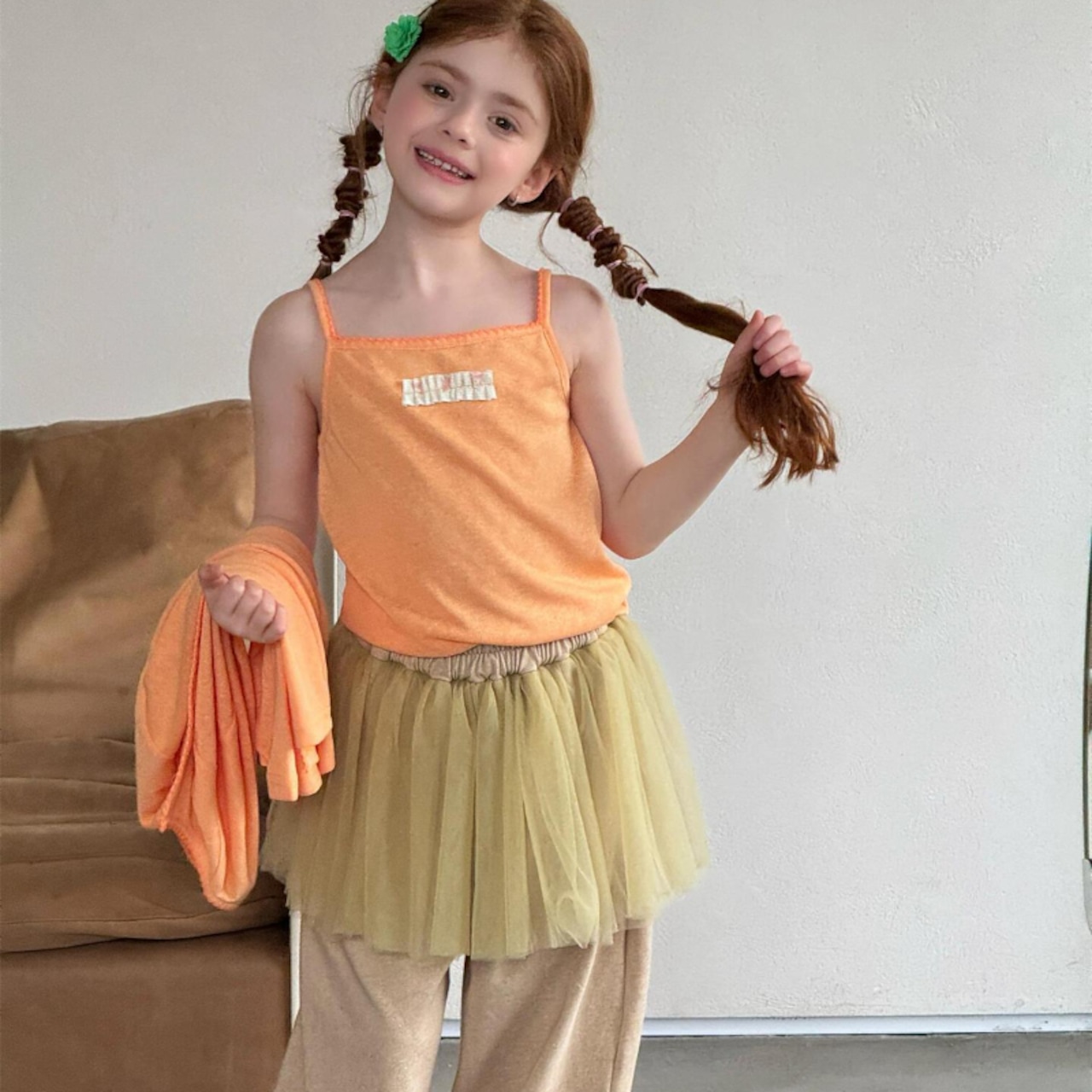 春ピュアカラーキャミソール&カーディガンセット