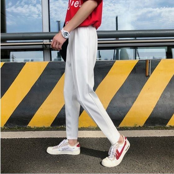 全3色 ストレートパンツ ウエストゴム シンプル ゆったり メンズ