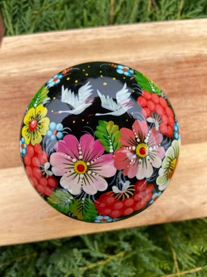 ペトリキウカ塗りのジュエリーボックス（人間国宝ホメンコ作）ウクライナ製