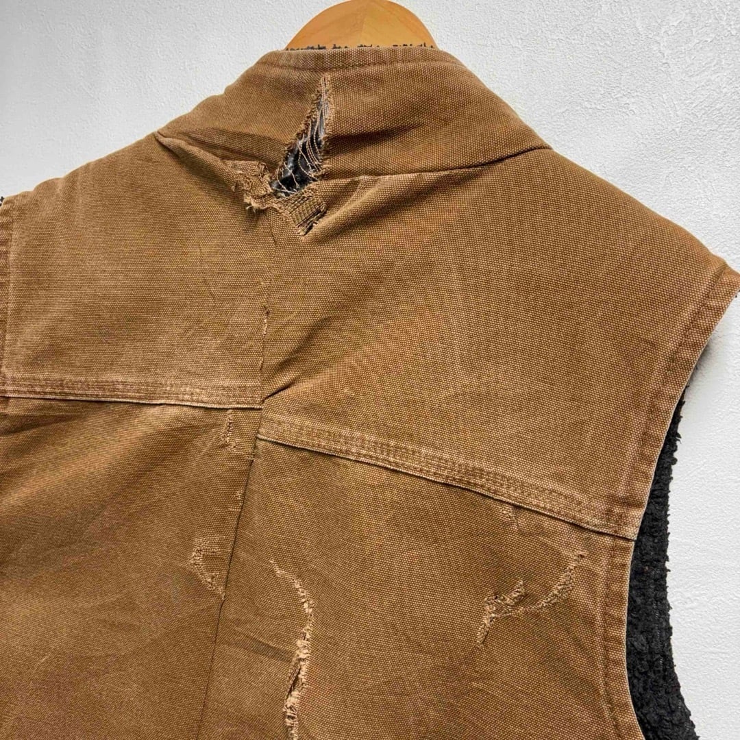 00s Carhartt ダックボアワークベスト ブラウン メンズM | vimfurugi