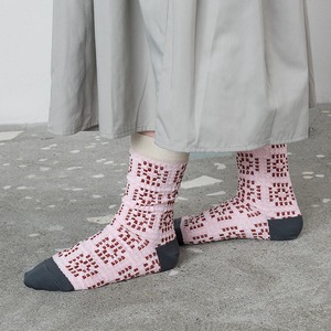 TRICOTÉ /【23-26cm】crochet patterned  bumpy socks TR61SO002