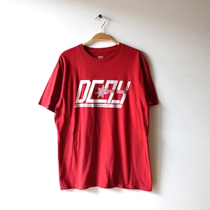 古着 DC SHOE COMPANY USA ロゴプリント DCシューズ クルーネック コットン Tシャツ メンズM @BB0078