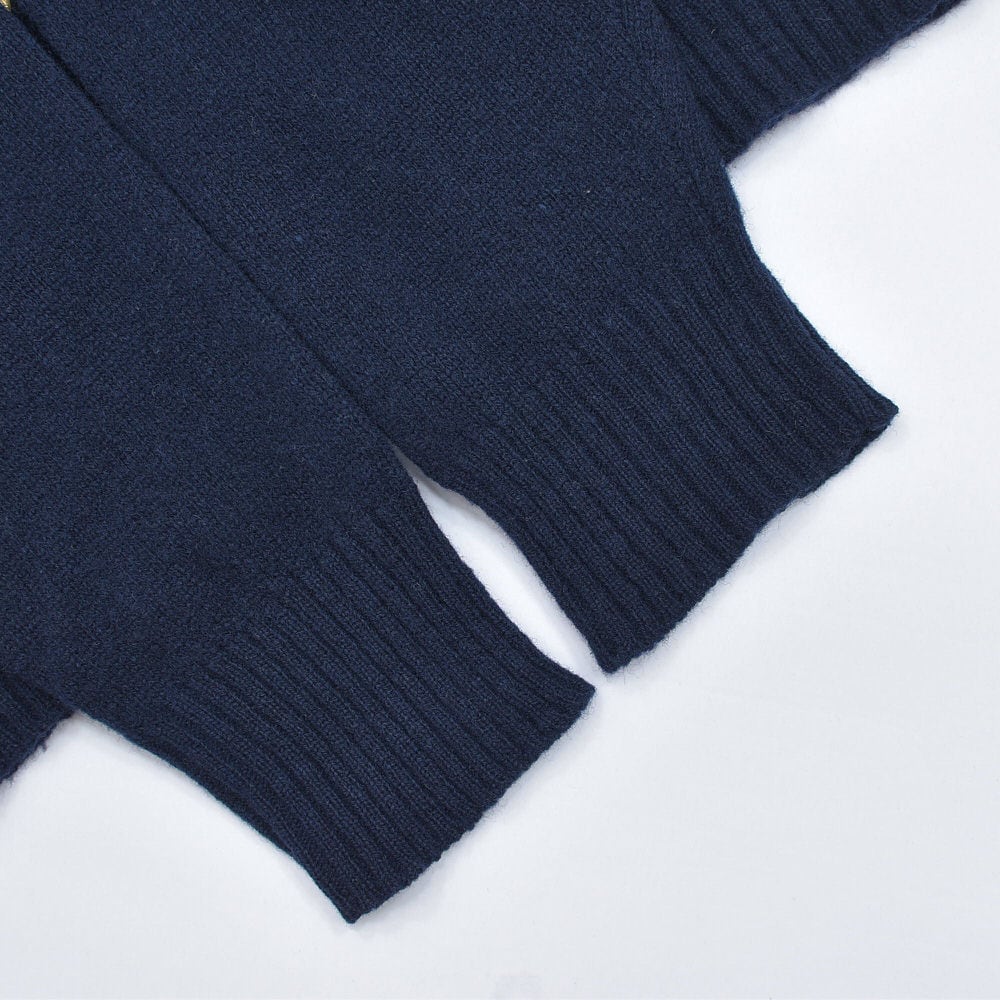 【状態◯】ラルフローレン ウール ニット カーディガン 古着 ユニセックス 90s～ Ralph Lauren ラルフローレン エンブレム ロゴ刺繍 ウールニット