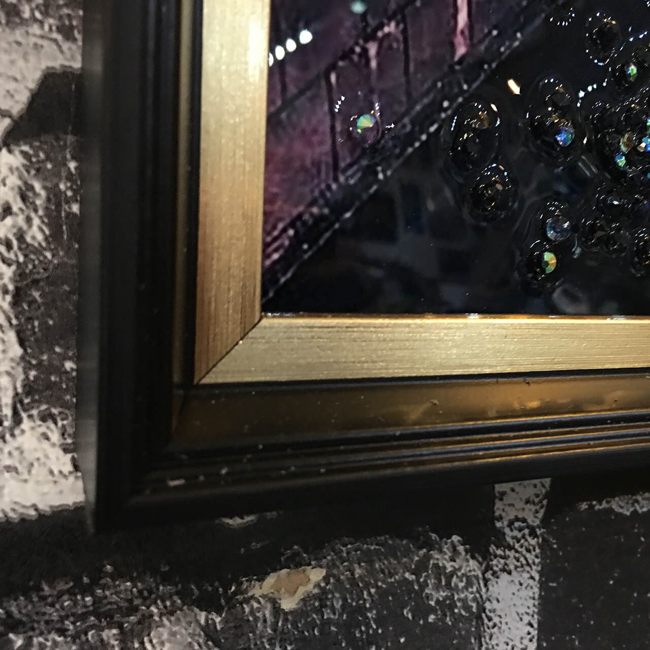 ラグジュアリーデザイン クリスタルアートパネル 桜 さくら 満開 夜桜