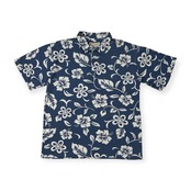 USA製 Hawaiian Polo ハワイアンポロ crazy shirts ハイビスカス 総柄 半袖 ポロシャツ アロハシャツ M /アメリカ製