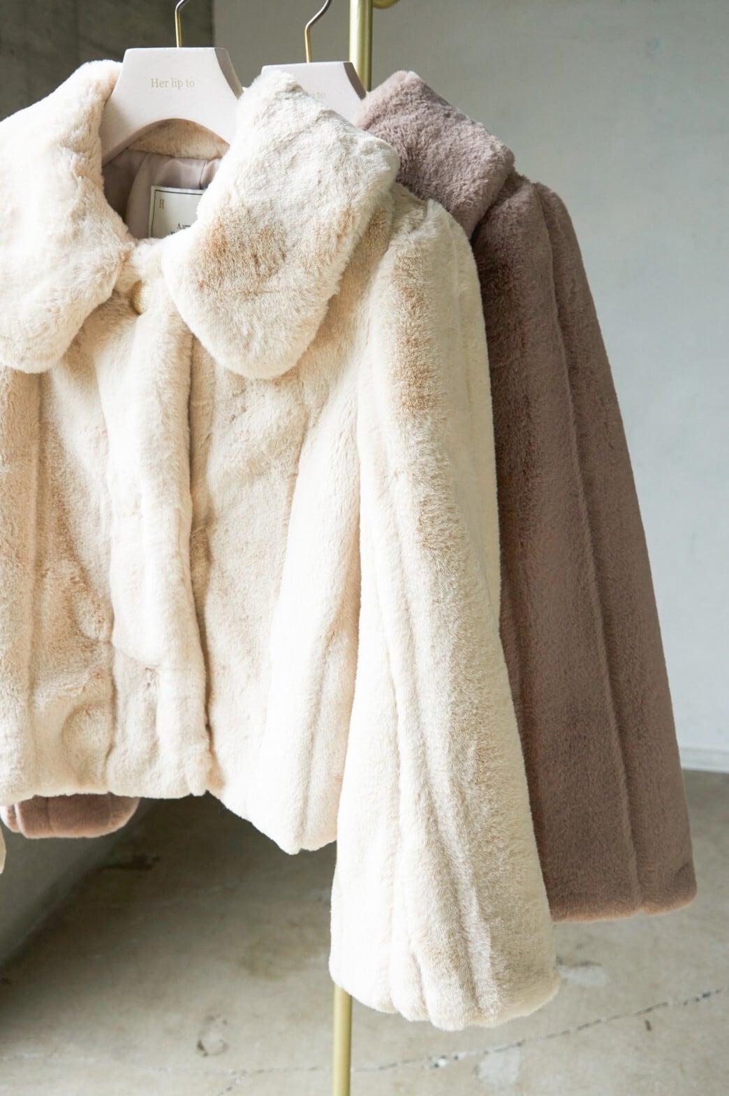 【Herlipto】 WinterLoveFauxFurCoat beige