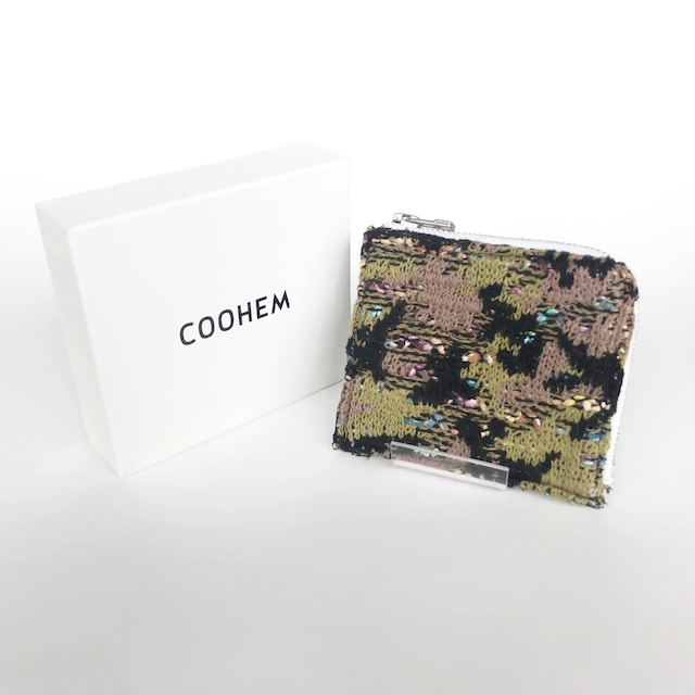 COOHEM ｜ KNIT TWEED WALLET MEDIUM（CAMOUFLAGE TWEED）