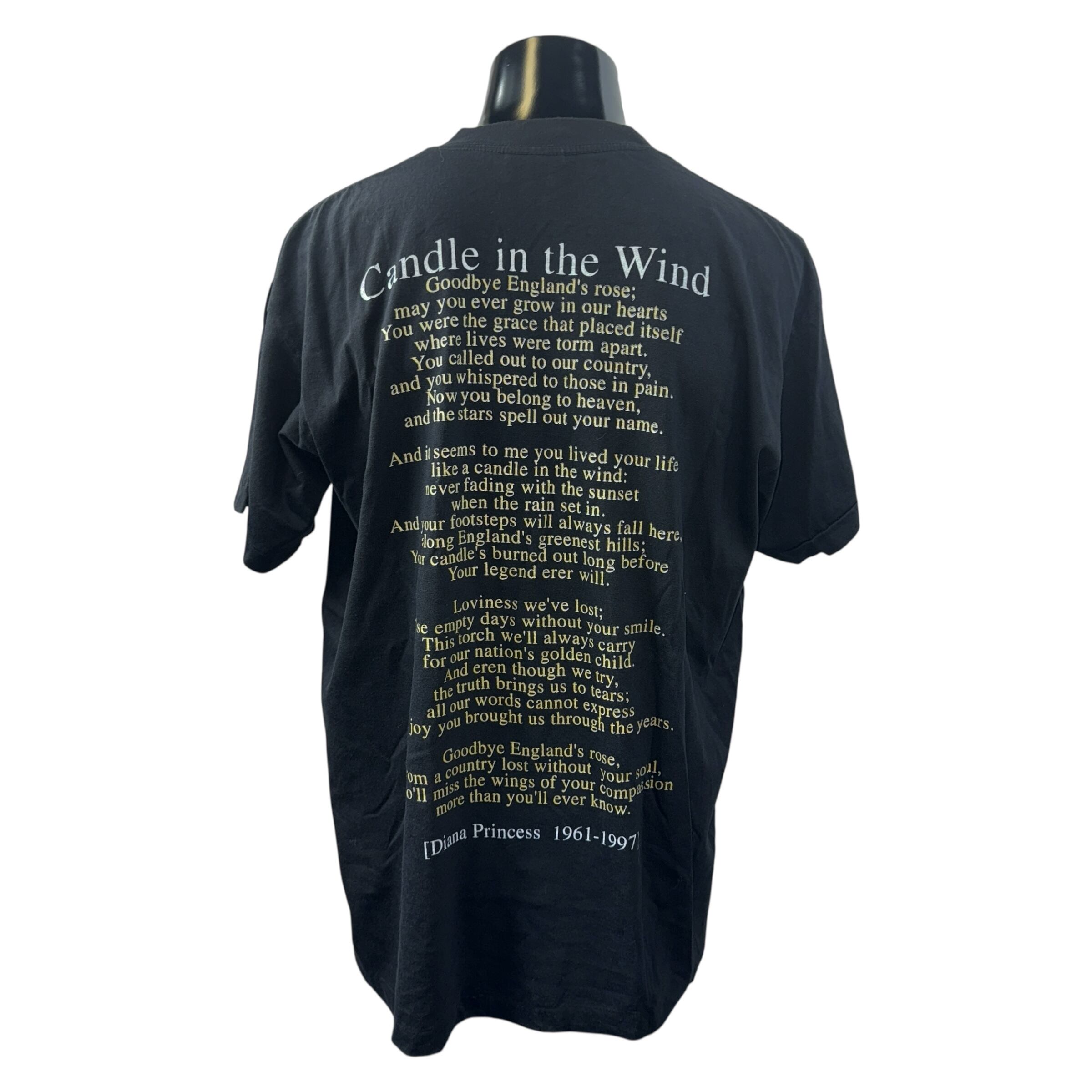 10s Princess DIANA ダイアナ妃 ラップT L Tシャツ 古着 VINTAGE 90\u0027s DIANA PRINCESS MEMORIAL TEE DEADSTOCK #0013 from
