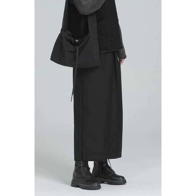 Wide leg high waisted pant skirt C0528