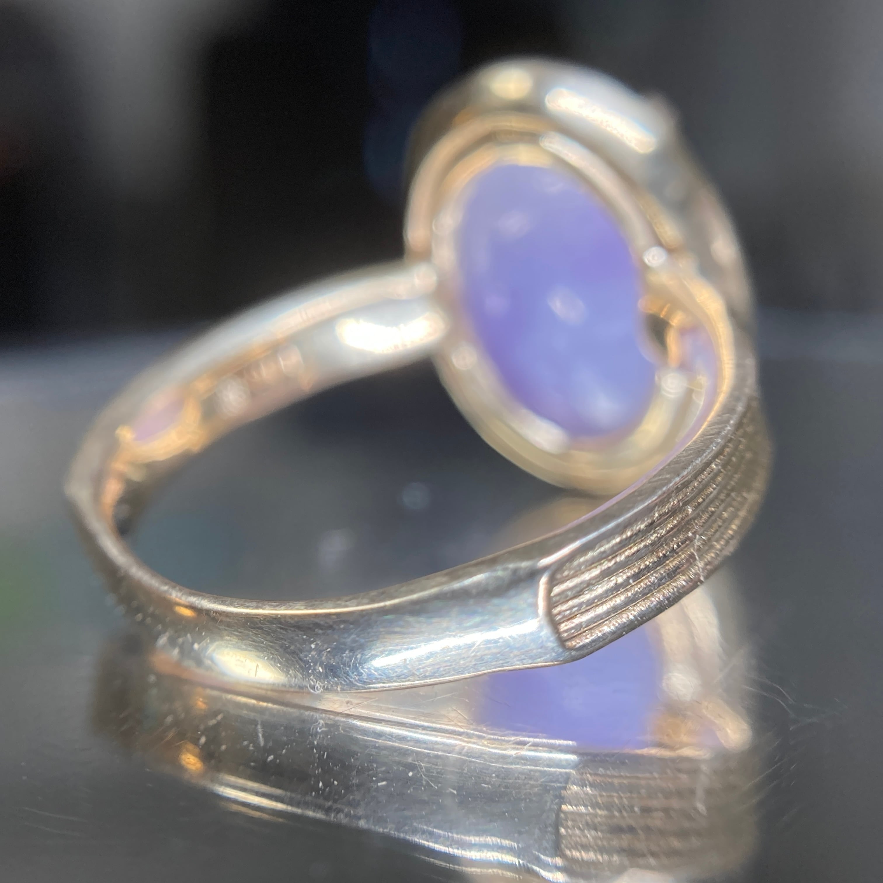K10 　ラベンダー翡翠　リング　10号~11号 K10 ラベンダー翡翠リング10号~11号