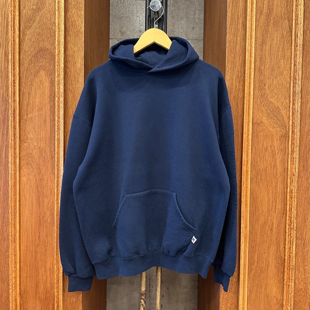 1990's OLD RUSSELL NAVY SOLID PARKA XL ⓼