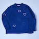 CC HAPPY HEARTFULL ROLL NECK KNIT -BLUE-