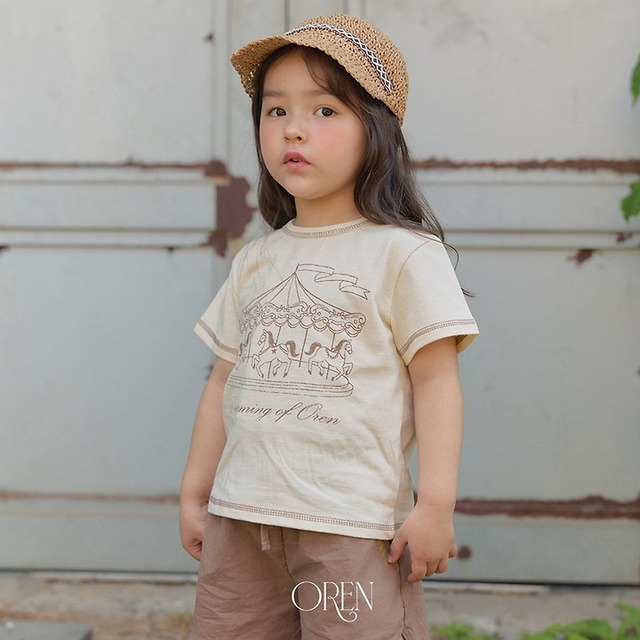 【取寄】oren｜dreaming carousel tee｜ドリーミングキャロセルT｜S-XL｜kids｜26 summer 2nd
