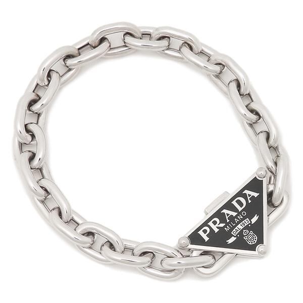 プラダ PRADA ブレスレット メンズ メタルパール トライアングルロゴ  
