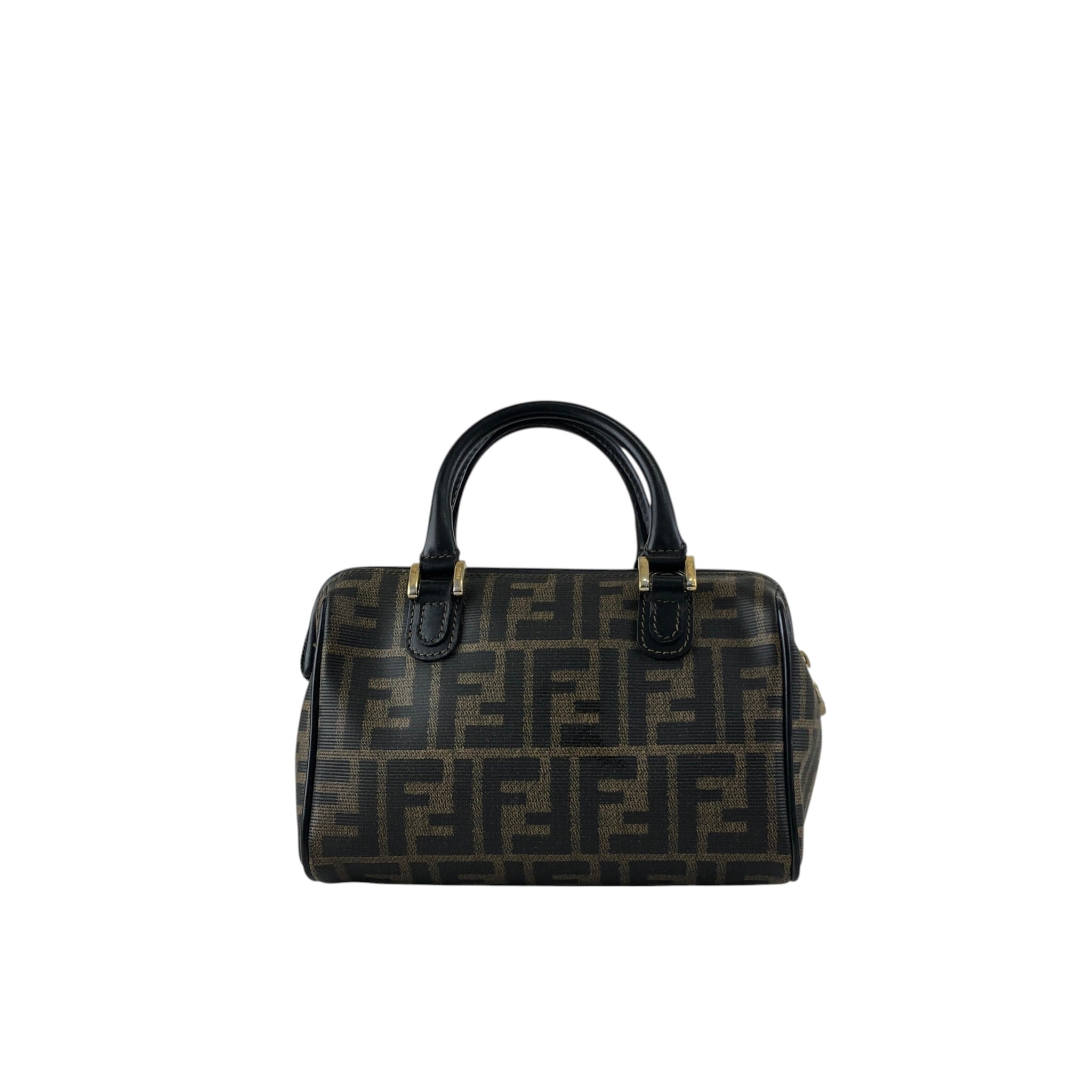 FENDI フェンディ ズッカ ショルダーバッグ ブラック FFロゴ PVC 2WAY