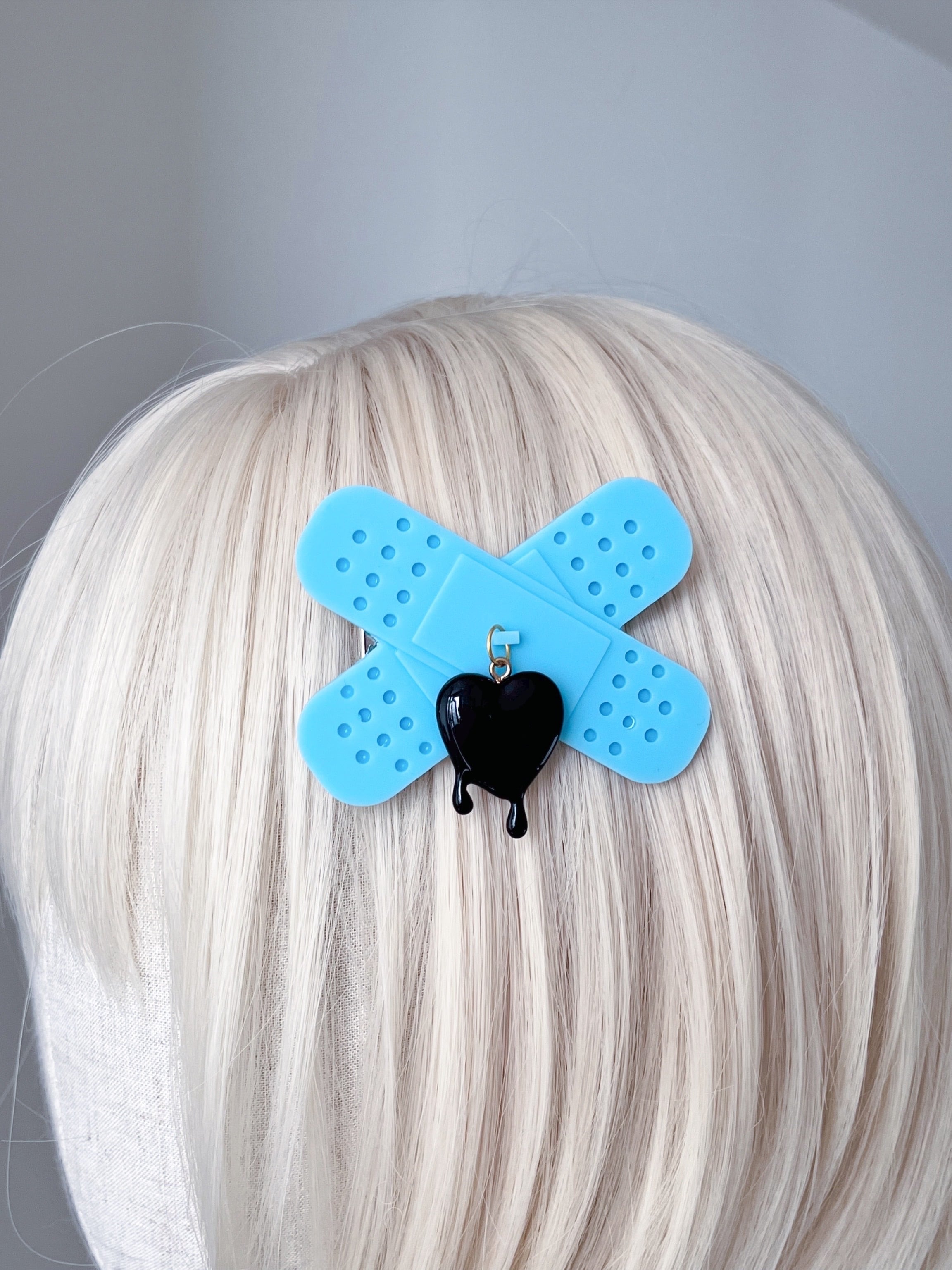 ririco:ramuリリコラム 背骨モチーフのツノカチューシャ 青の艶あり加工 ririco:ramu