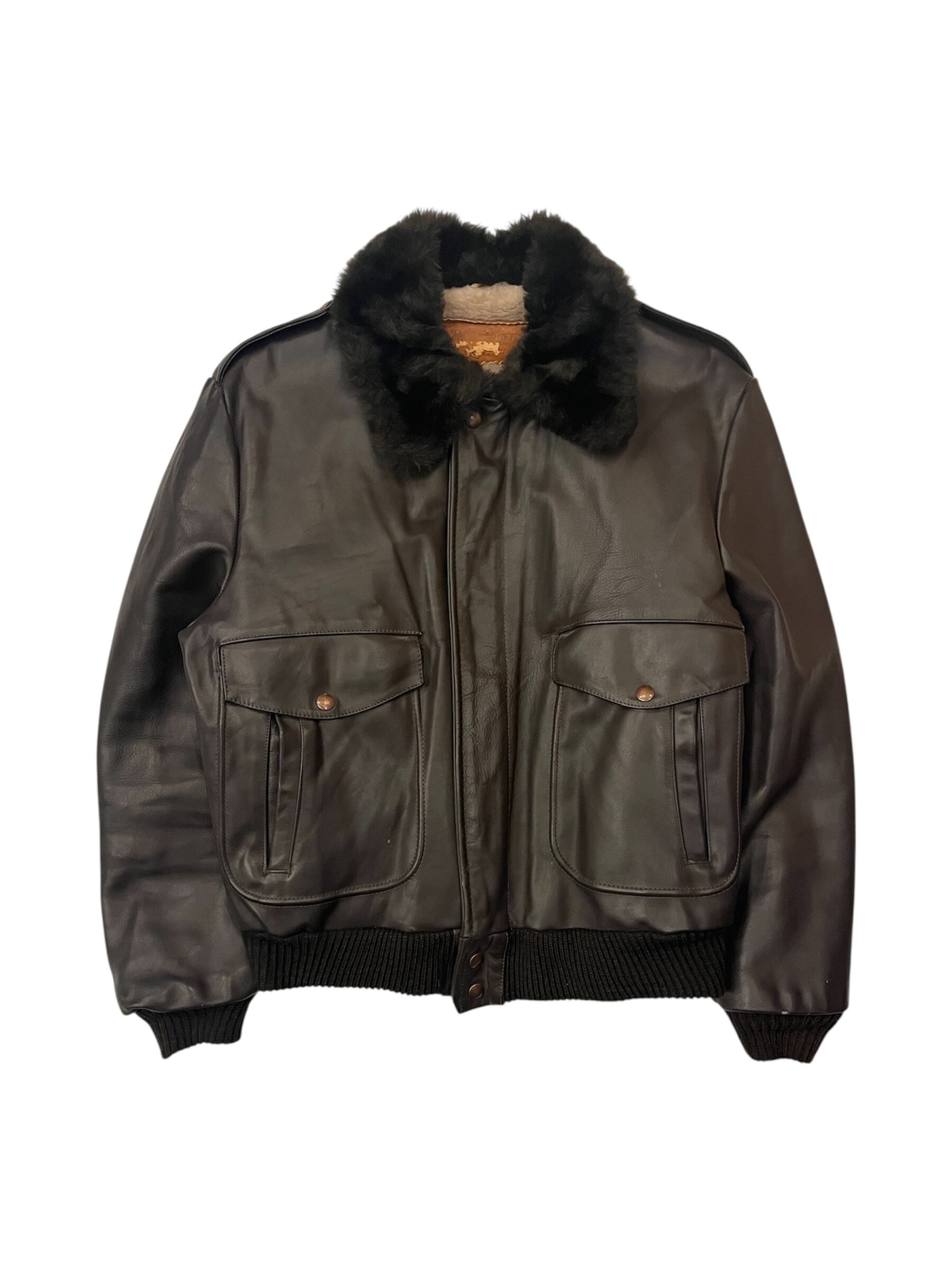 70s Golden Fleece SPIEWAK Type G-1 Sherpa Leather Jacket 70年代
