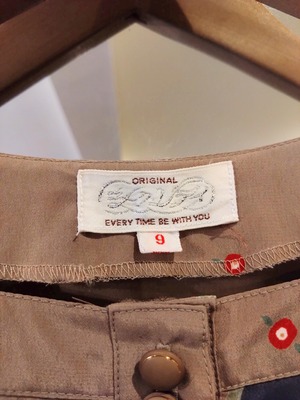 60❜s鞄とスカーフ柄レトロワンピース/アンティークバッグ日本製国産古着服MADEINJAPAN