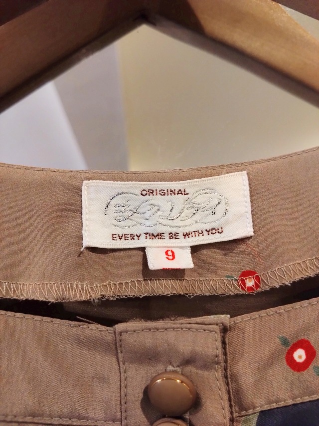 60❜s鞄とスカーフ柄レトロワンピース/アンティークバッグ日本製国産古着服MADEINJAPAN
