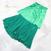 社交ダンス 衣装 スタンダード スカート レッスンウェア レディース 緑 無地 グリーン系 レース シンプル 練習着 フォーマル 上品 気品 伸縮性 軽やか 練習用 お洒落 大人 女性 カジュアル 結婚式 イベント スポーツ ダンスパフォーマンス 体型カバー 柔らか素材 トレーニング スポーティー シンプルデザイン オフィスウェア セミフォーマル