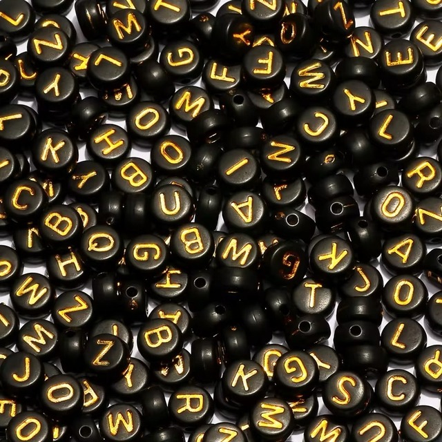 イニシャルビーズ(2個)【B-0072】