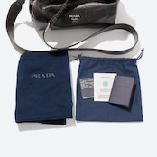 PRADA ナッパレザー ショルダーバッグ ダークブラウン