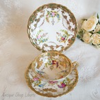 オールドノリタケ　カップ&ソーサー　トリオ　花輪絵図
