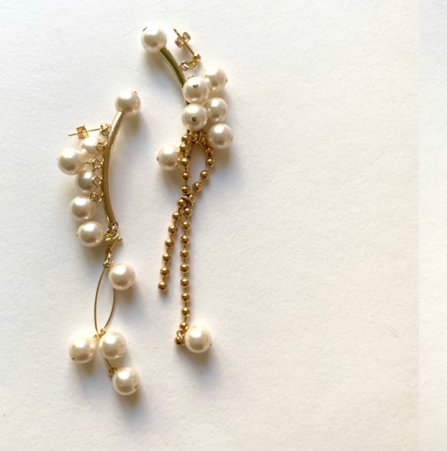 flowing 2way pearl / pierce・earring