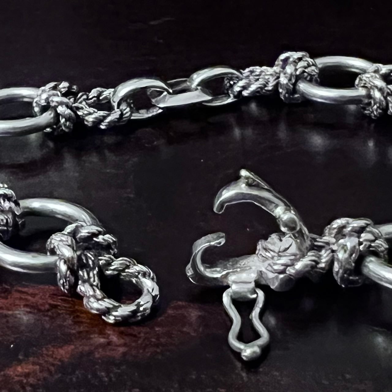 VINTAGE HERMES Douarnenez Bracelet Silver 800 | ヴィンテージ