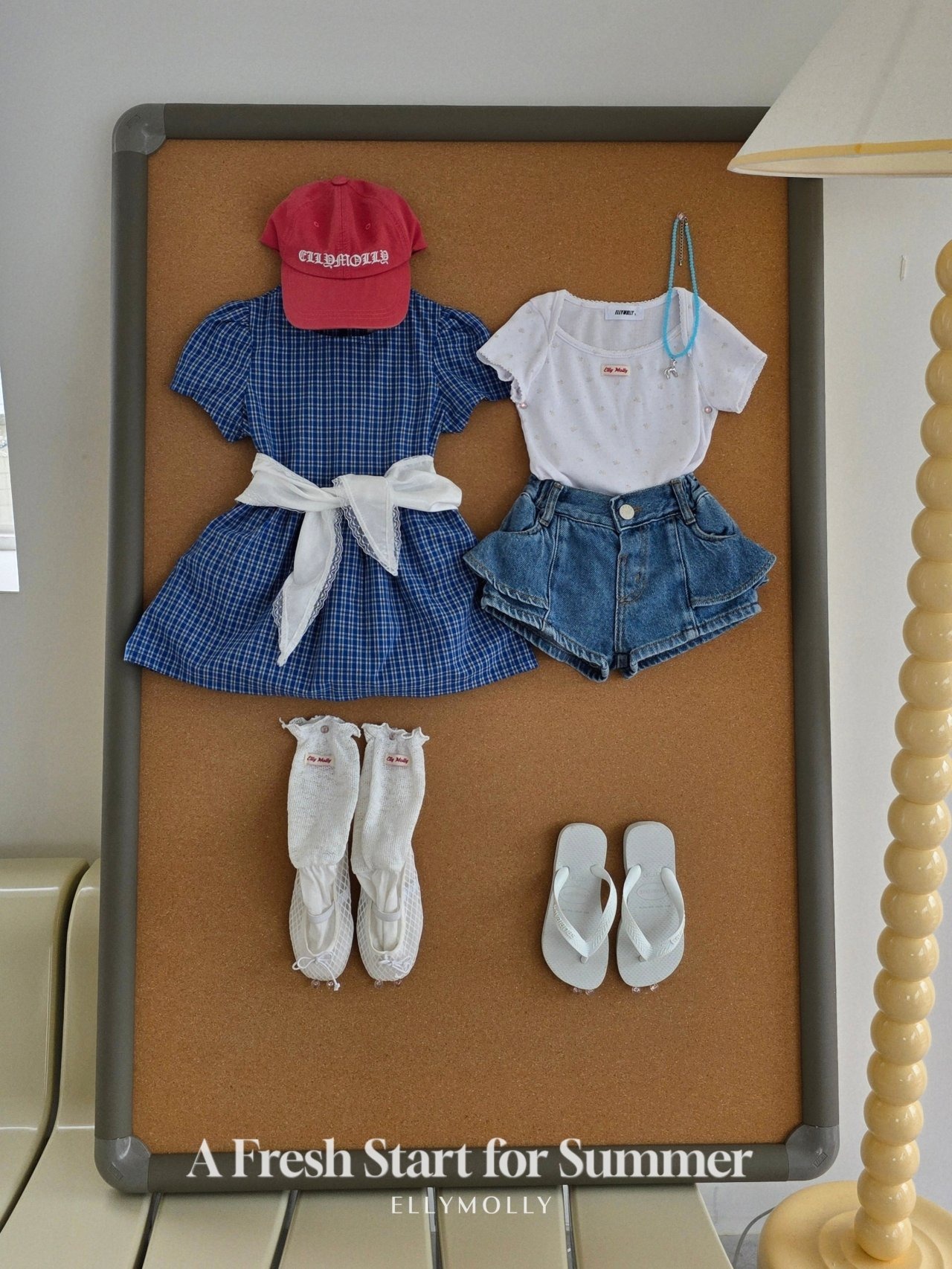 [ELLYMOLLY] Mellow Check Dress +fee3 / [엘리몰리] 멜로우체크원피스