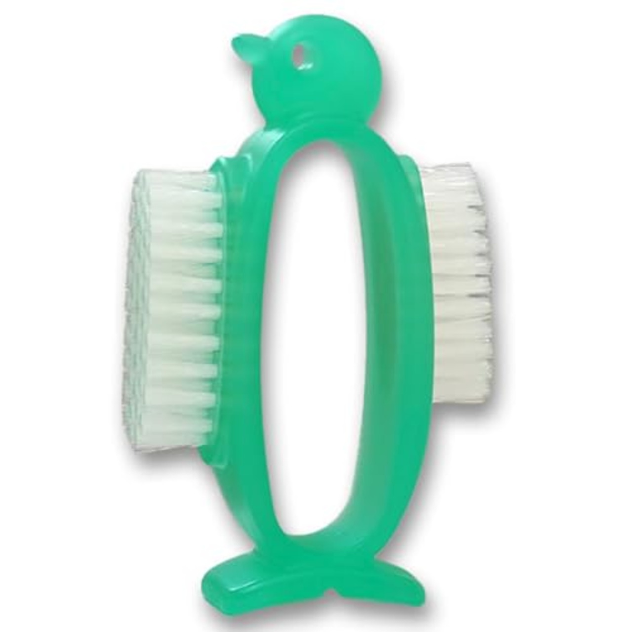 アズマ工業(Azuma Industrial) ネイルケアペンギン グリーン 爪・手洗い用ブラシ かためとやわらかめの2種類のブラシ付 立てて収納できる 全長10cm 日本製 AZ950G