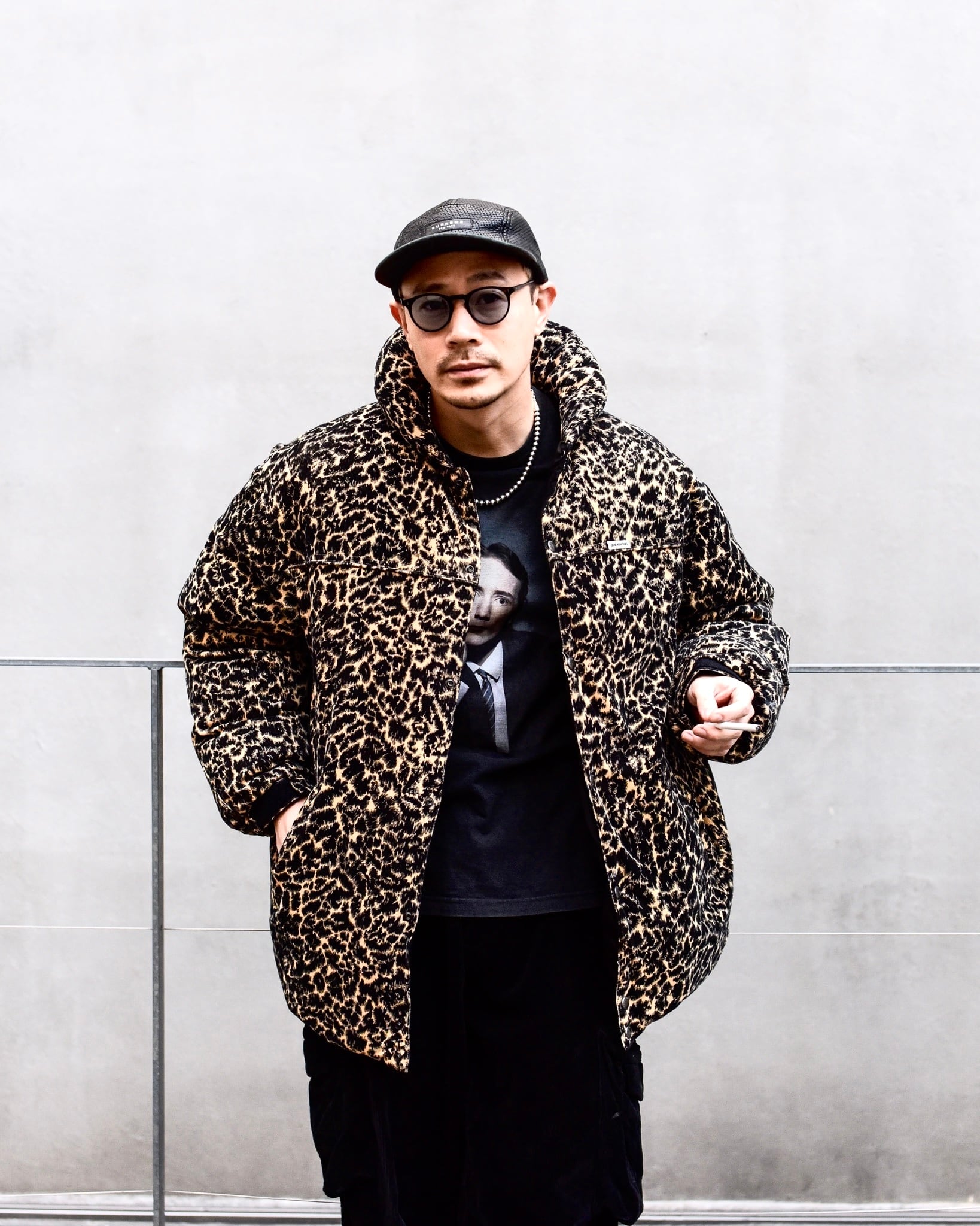 COOTIE PRODUCTIONS - Leopard Corduroy Down Jacket