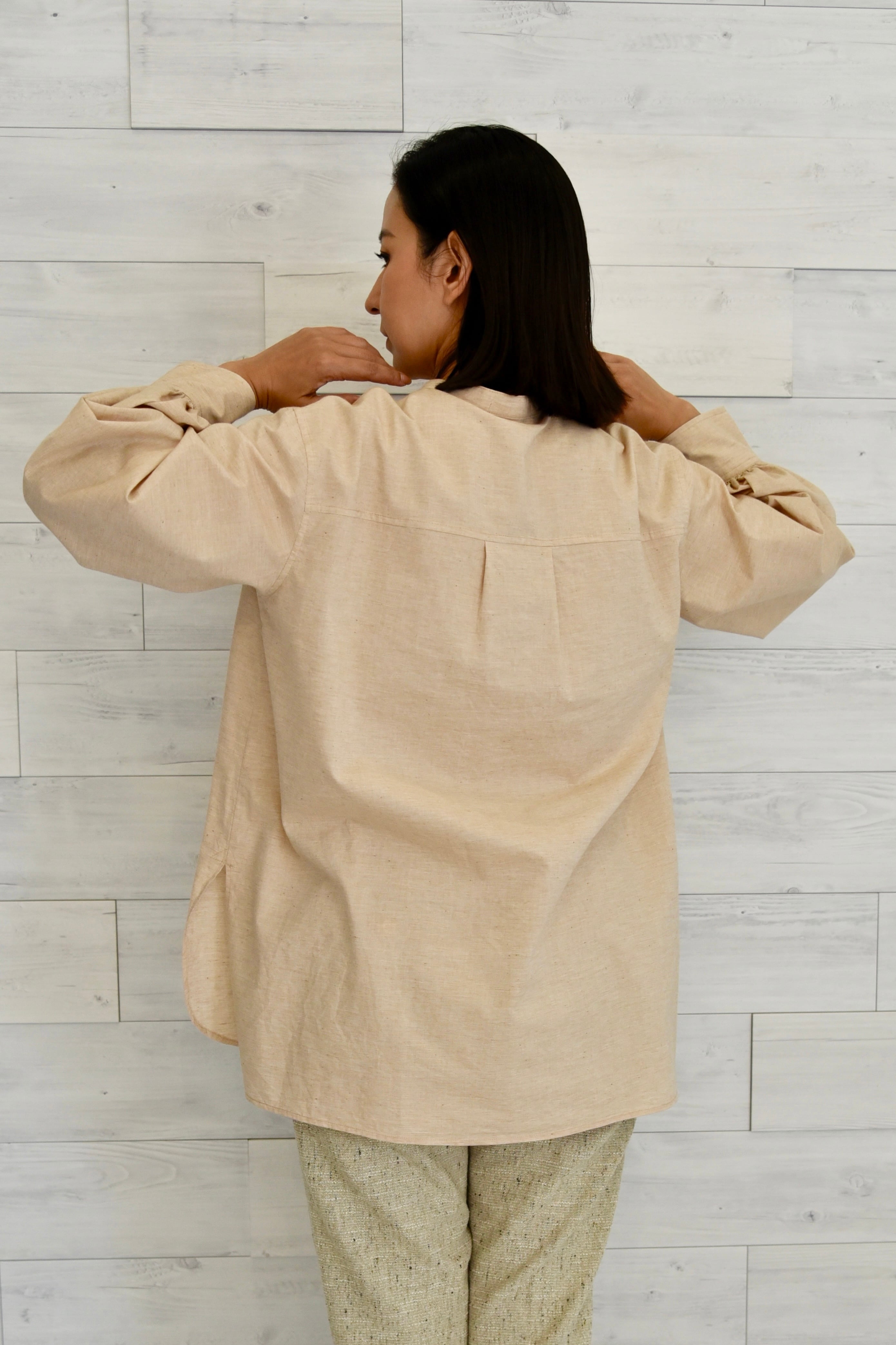 ローンオーガニックコットンシャツ CGS.＞オーガニック コットン デニム A.N レギュラーカラー シャツ